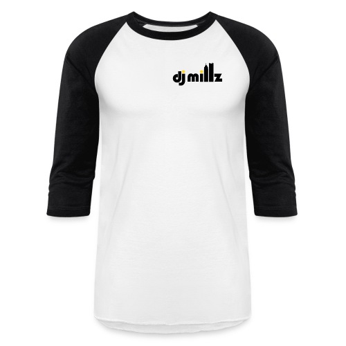 DJ Millz Logo Black png - Unisex Baseball T-Shirt