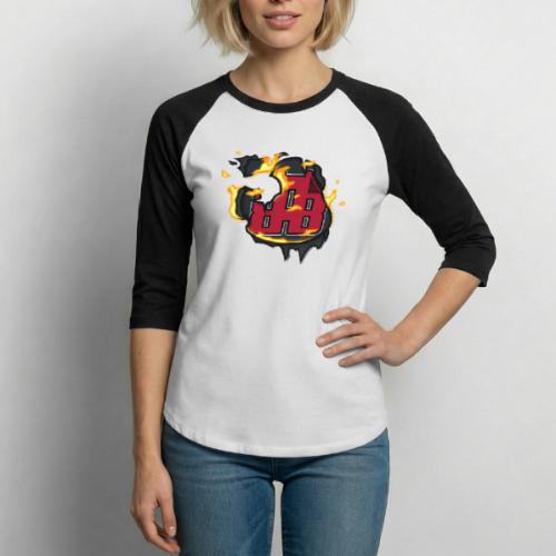 BAB Logo on FIRE! - Unisex Baseball T-Shirt