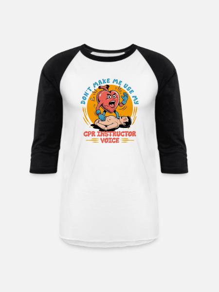 CPR Instructor Paramedic - Unisex Baseball T-Shirt - white/black