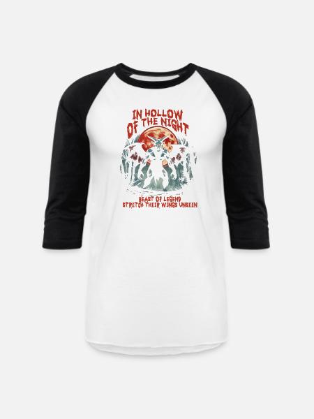 Jersey Devil Creature Mythological Creatures - Unisex Baseball T-Shirt - white/black