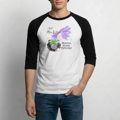 Just A MerWitch Making Ocean Potions - Unisex Baseball T-Shirt