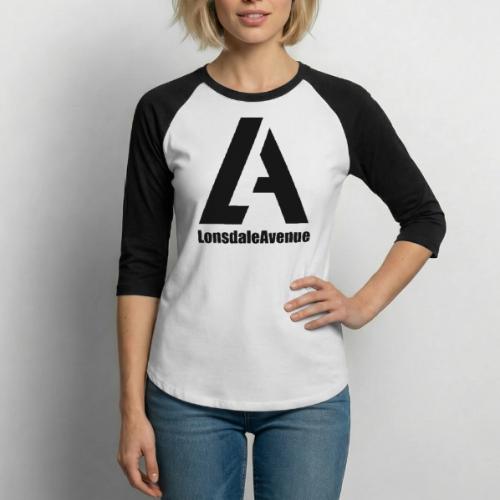 Lonsdale Avenue Logo Black Text - Unisex Baseball T-Shirt