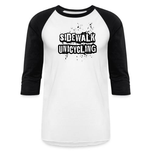 SIDEWALK UNICYCLING - Unisex Baseball T-Shirt