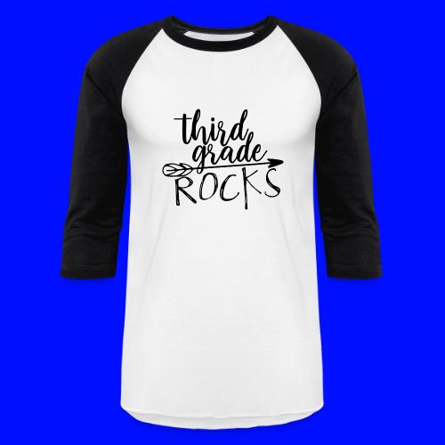 Third Grade Rocks Teacher T-Shirts - Unisex Baseball T-Shirt