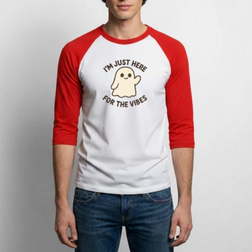 Playful Ghost Vibes - Unisex Baseball T-Shirt