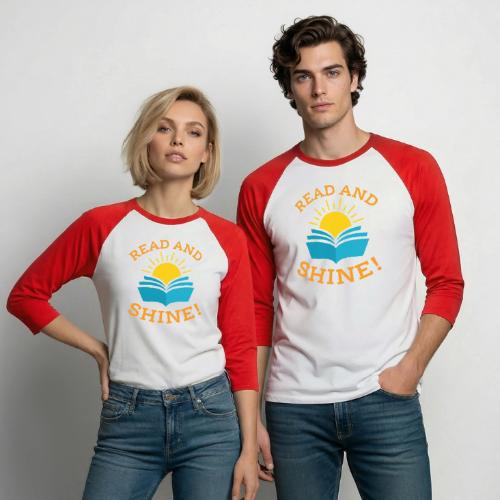 Read and Shine! - Unisex Baseball T-Shirt