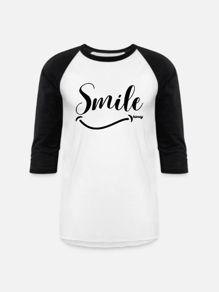 smile honey - Unisex Baseball T-Shirt - white/black