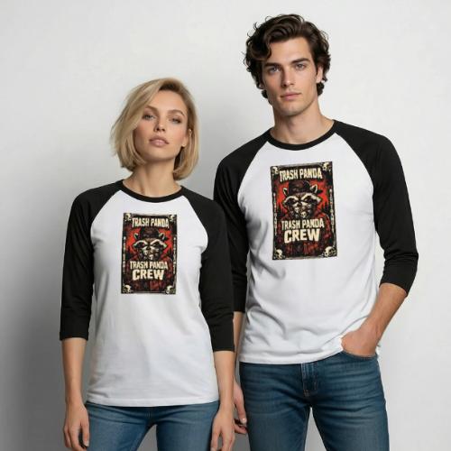 Midnight Forager Raccoon Mushroom Hunter - Unisex Baseball T-Shirt