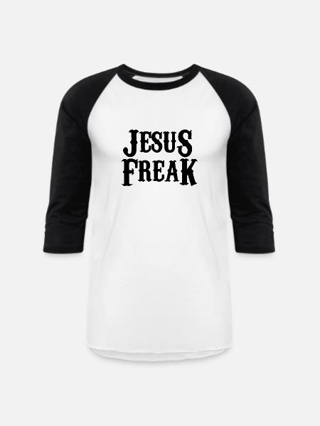 Jesus freak - Unisex Baseball T-Shirt - white/black