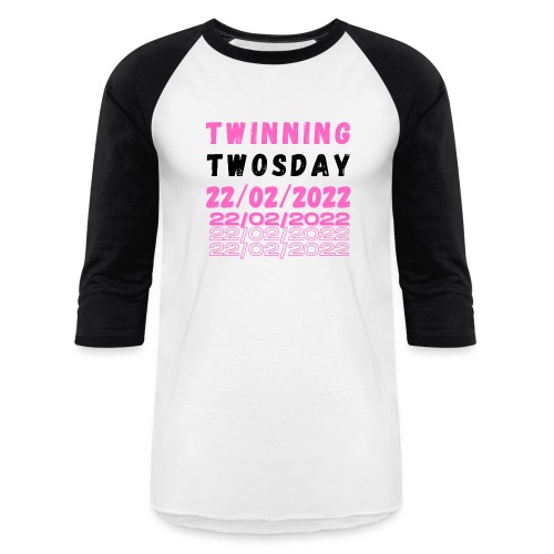 Twinning Twosday Tuesday February 22nd 2022 Funny - Unisex Baseball T-Shirt