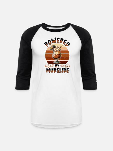 Mudslide Cocktail - Unisex Baseball T-Shirt - white/black