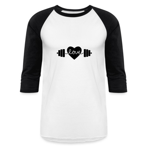 Power Lifting Love - Unisex Baseball T-Shirt