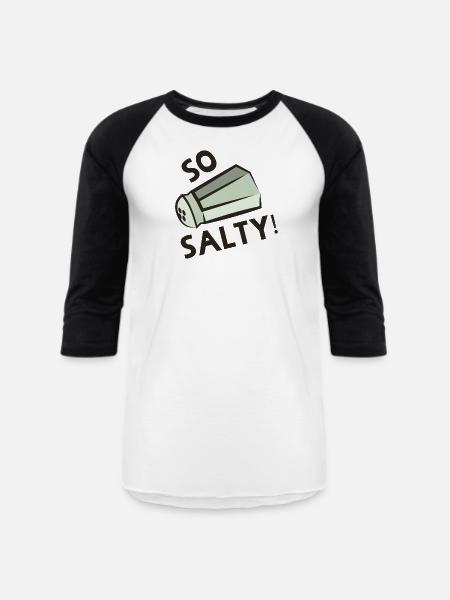 So Salty - Unisex Baseball T-Shirt - white/black