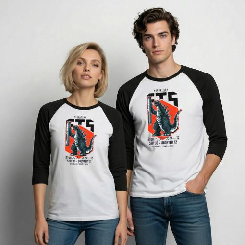 MECHAZILLA - FT-5, Black Text Edition - Unisex Baseball T-Shirt
