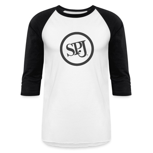 SPJ Charcoal Logo - Unisex Baseball T-Shirt