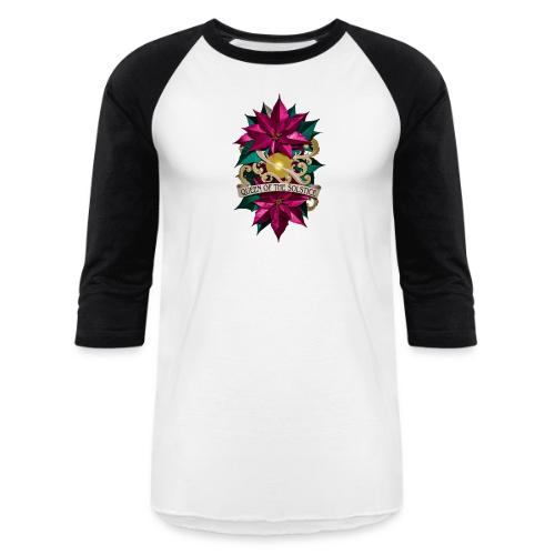 Queen of the Solstice Poinsettia T-Shirt - Unisex Baseball T-Shirt