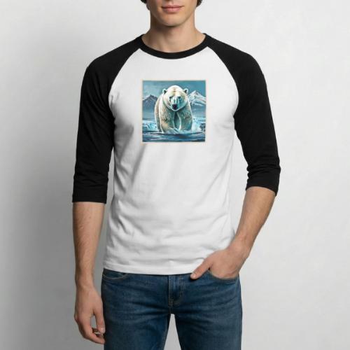 Arctic Majesty: Best Polar Bear Paint Art - Unisex Baseball T-Shirt