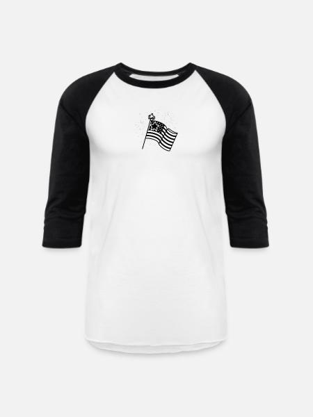 4th Of July - Unisex Baseball T-Shirt - white/black
