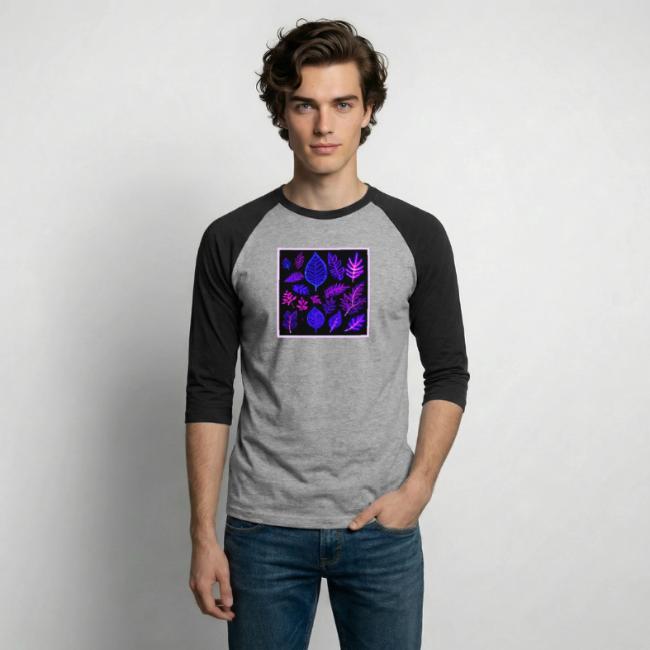 Neon Leaves in Pink and Purple Hues