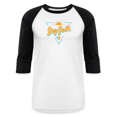 Stay & Smile Retro Sunshine Design - Unisex Baseball T-Shirt