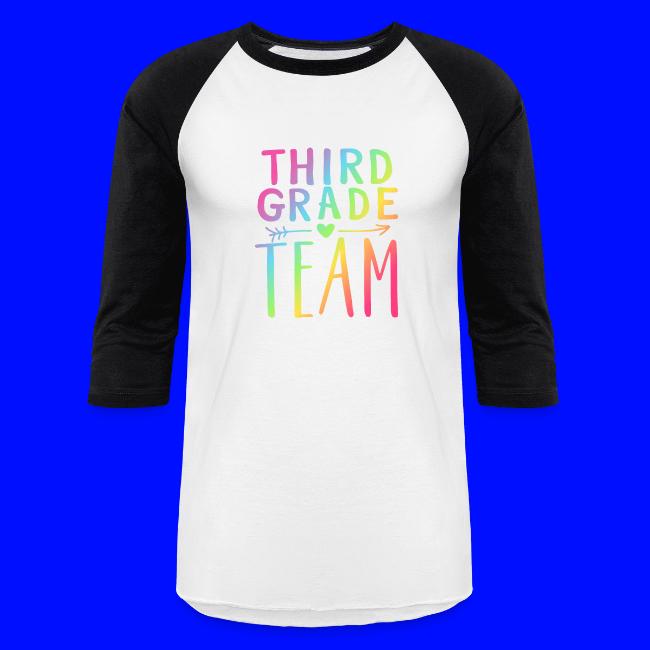 Third Grade Team Neon Rainbow Teacher T-Shirts