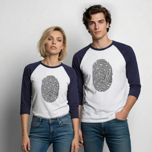 black_fingerprint - Unisex Baseball T-Shirt