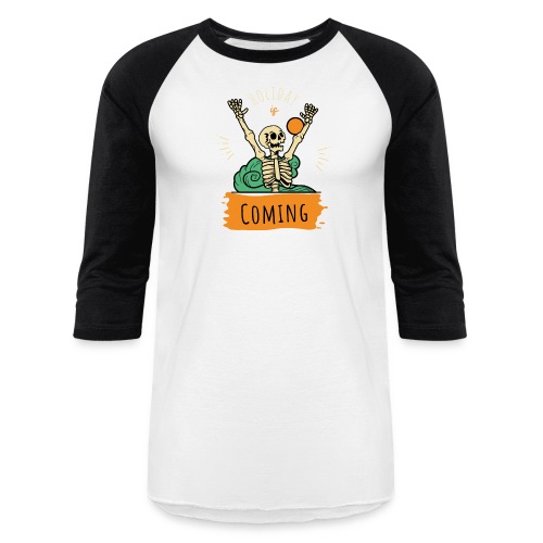 Orange Green Simple Holiday is Coming T Shirt - Unisex Baseball T-Shirt