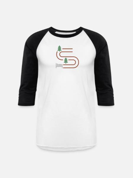 MILES TO GO BEFORE I SLEEP - Unisex Baseball T-Shirt - white/black
