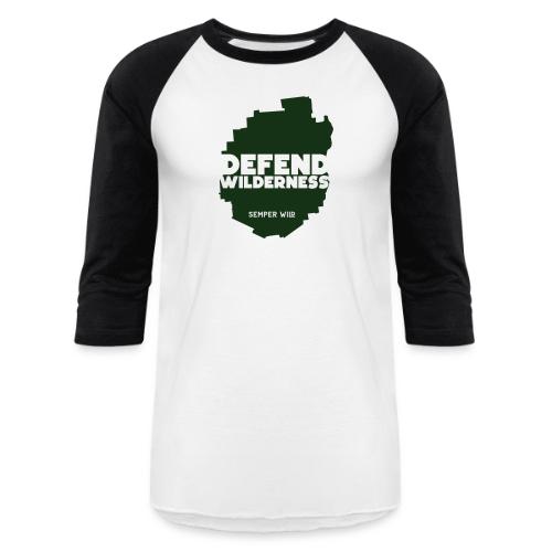 Semper Wild Defend Wilderness Park Silhouette - Unisex Baseball T-Shirt