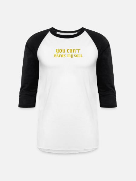 Unbreakable Soul in Gold - Unisex Baseball T-Shirt - white/black