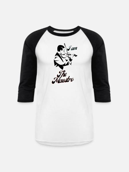 the Maesto Dress - Unisex Baseball T-Shirt - white/black