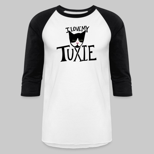 I love my tuxedo cat - Unisex Baseball T-Shirt