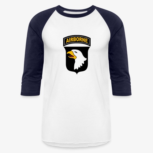 101st Airborne Division vintage patch - Unisex Baseball T-Shirt