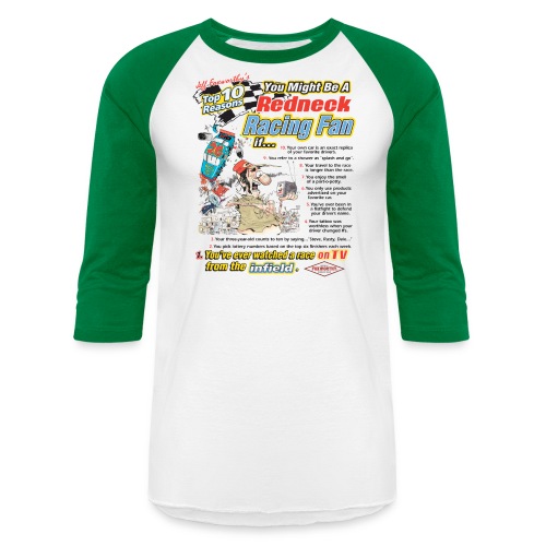 racing white only - Unisex Baseball T-Shirt
