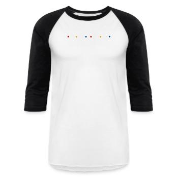Class of 2024 Senior Gifts Seniors 2024 - Unisex Baseball T-Shirt - white/black - Front - AI Model Female 172 light (172cm) & AI Model Male 178 light (178cm)