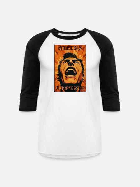 Strikingly Unimpressive Man - Unisex Baseball T-Shirt - white/black