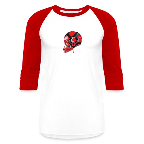 red head gaming logo no background transparent - Unisex Baseball T-Shirt