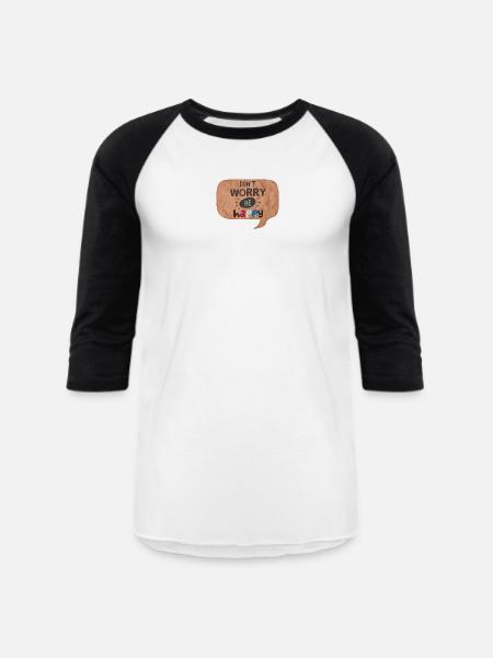 Happy thoughts - Unisex Baseball T-Shirt - white/black