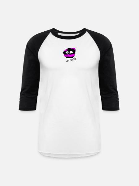 no rules - Unisex Baseball T-Shirt - white/black