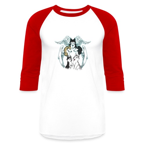 Siberian Husky Angels - Unisex Baseball T-Shirt