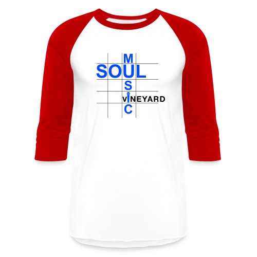 Soul Music Vineyard Blue Microphone - Unisex Baseball T-Shirt