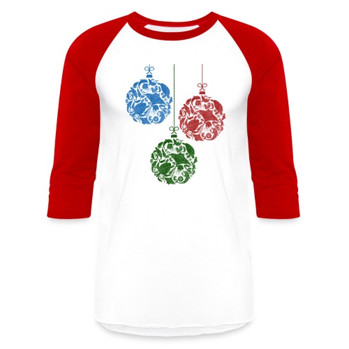 Coastal Christmas Ornament Group - Unisex Baseball T-Shirt