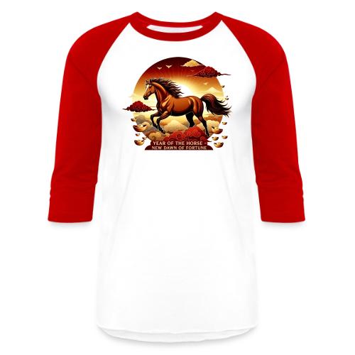 Year of the Horse Sunrise T Shirt, Lunar New Year - Unisex Baseball T-Shirt