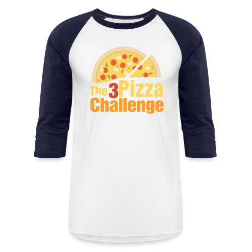 The 3 Pizza Challenge | Indiana Dunes - Unisex Baseball T-Shirt