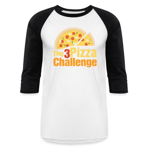 The 3 Pizza Challenge | Indiana Dunes - Unisex Baseball T-Shirt