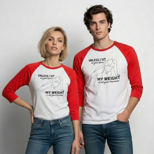Unless I sit on Your Face - Unisex Baseball T-Shirt