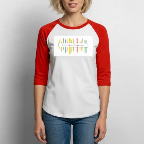 Lounge Lizard Striped Logo - Unisex Baseball T-Shirt