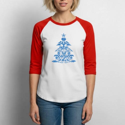Coastal Christmas Tree Solo - Unisex Baseball T-Shirt