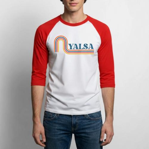 YALSA Retro Rainbow - Unisex Baseball T-Shirt