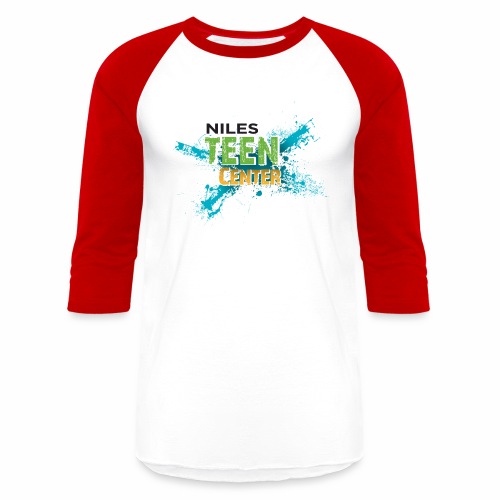 Niles Teen Center logo for Light backgrounds - Unisex Baseball T-Shirt